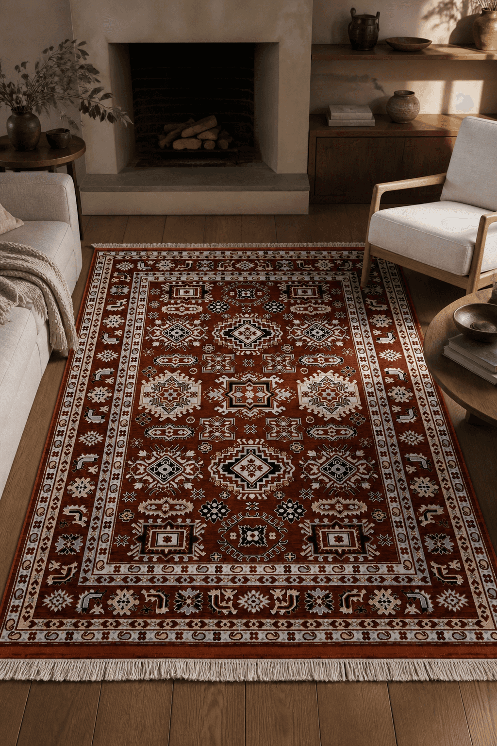 Erka Otantik Kilim Kaymaz Taban Robot Süpürgeye Uyumlu Hali
