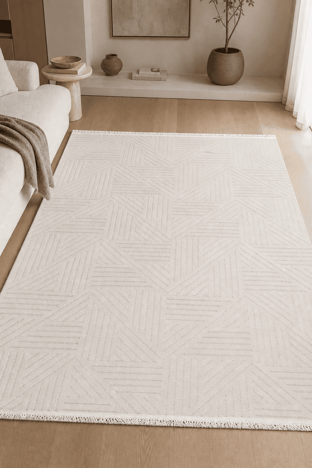 SAHRA Özel Ölçü Sisal Tarzı Halı Salon Oturma Odası Koridor